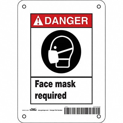 Safety Sign 7 in x 5 in Polyethylene