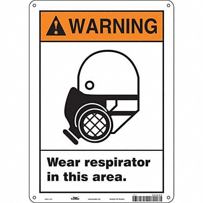 Safety Sign 14 in x 10 in Polyethylene