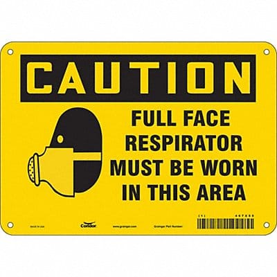 Safety Sign 7 inx10 in Polyethylene