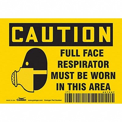 Safety Sign 3.5in x 5in Vinyl