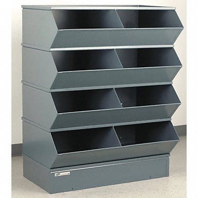 J4614 Sectional Bin Unit 8 Gray 49-1/2 in H