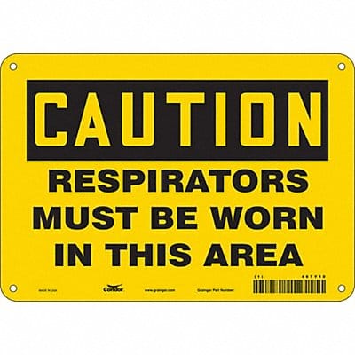 Safety Sign 7 in x 10 in Polyethylene