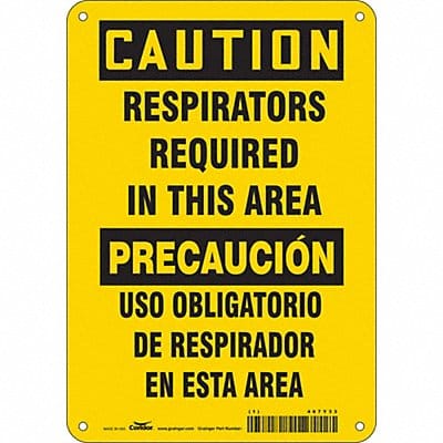 Safety Sign 10 in x 7 in Polyethylene