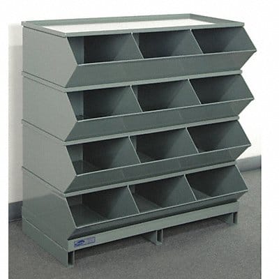 Sectional Bin Unit 12 Gray 38 in H