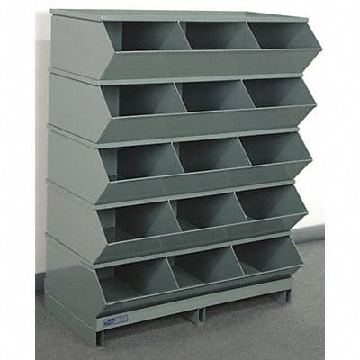 Sectional Bin Unit 15 Gray 46-7/8 in H