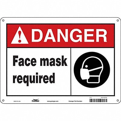 Safety Sign 10 in x 14 in Glow Vinyl