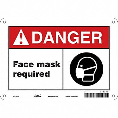 Safety Sign 7 in x 10 in Vinyl