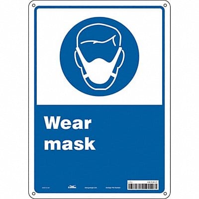 Safety Sign 14 in x 10 in Polyethylene