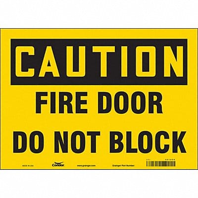 Safety Sign 10 in x 14 in Vinyl