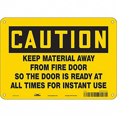 Safety Sign 7 in x 10 in Aluminum