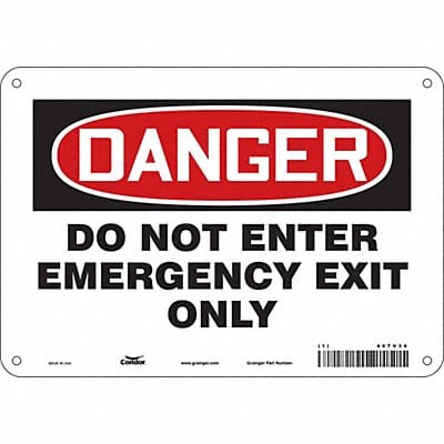 Safety Sign 7 in x 10 in Aluminum