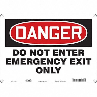 Safety Sign 10 in x 14 in Aluminum