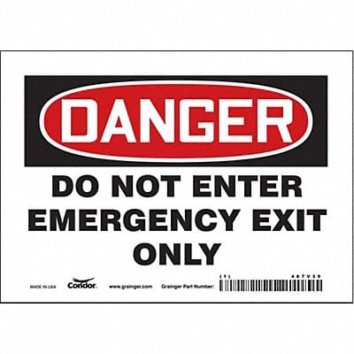 Safety Sign 5 in x 7 in Vinyl