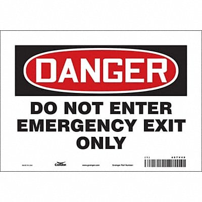 Safety Sign 7 in x 10 in Vinyl