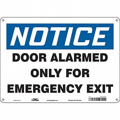 Safety Sign 10 in x 14 in Polyethylene