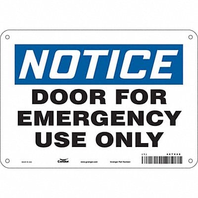 Safety Sign 7 in x 10 in Aluminum