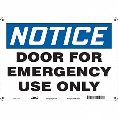 Safety Sign 10 in x 14 in Polyethylene