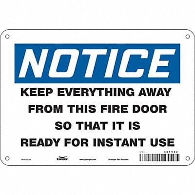 Safety Sign 7 in x 10 in Aluminum