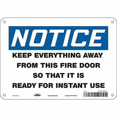 Safety Sign 7 in x 10 in Polyethylene