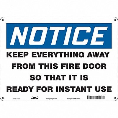 Safety Sign 10 in x 14 in Polyethylene