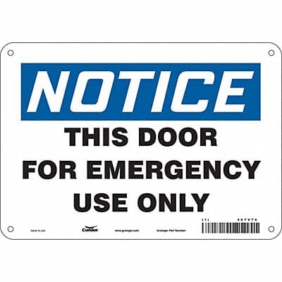 Safety Sign 7 in x 10 in Polyethylene