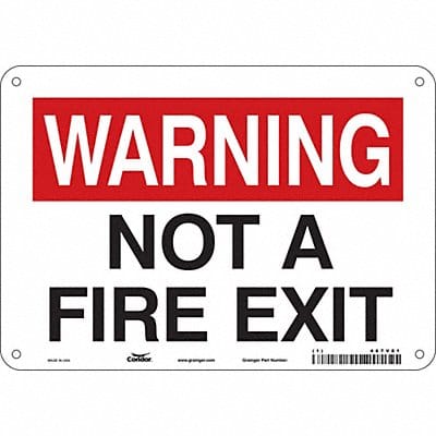 J9288 Safety Sign 7 in x 10 in Aluminum