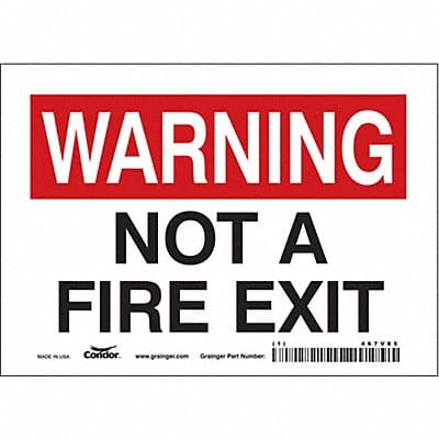 J9288 Safety Sign 5 in x 7 in Vinyl