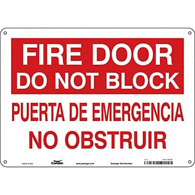 Safety Sign 10 in x 14 in Aluminum