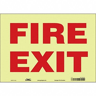 Safety Sign 10 in x 14 in Glow Vinyl