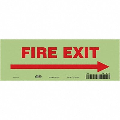 Safety Sign 3 1/2 in x 10 in Glow Vinyl