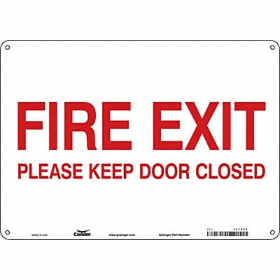 Safety Sign 10 in x 14 in Aluminum