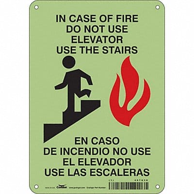 J9271 Safety Sign 10 in x 7 in Polyethylene