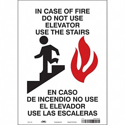 J9271 Safety Sign 14 in x 10 in Vinyl