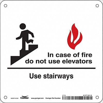 Safety Sign 7 in x 7 in Aluminum