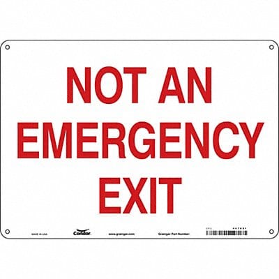 Safety Sign 10 in x 14 in Polyethylene