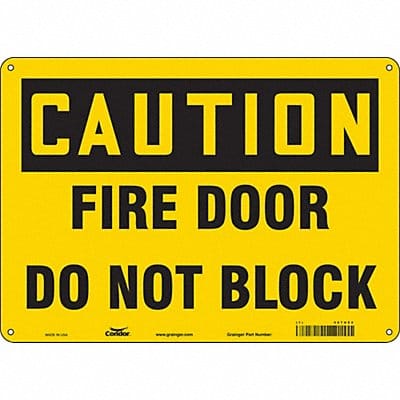 Safety Sign 10 in x 14 in Aluminum