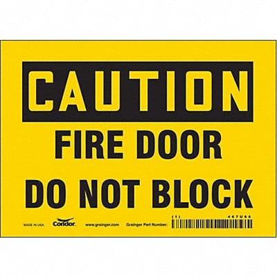 Safety Sign 5 in x 7 in Vinyl