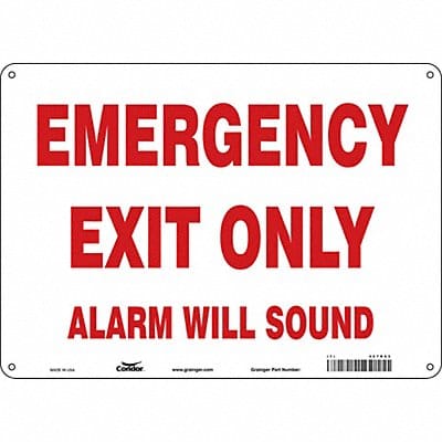 Safety Sign 10 in x 14 in Aluminum