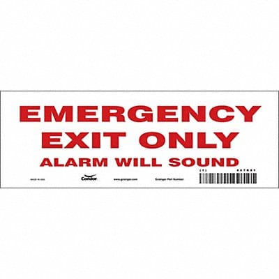 Safety Sign 3 1/2 in x 10 in Vinyl