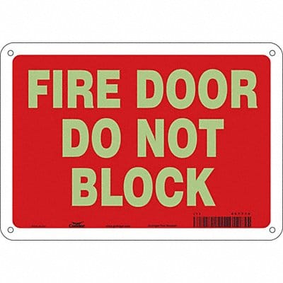 J7045 Safety Sign 7 in x 10 in Polyethylene