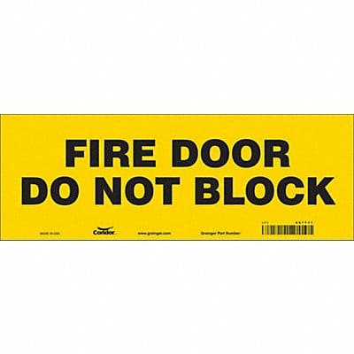 Safety Sign 5 in x 14 in Vinyl