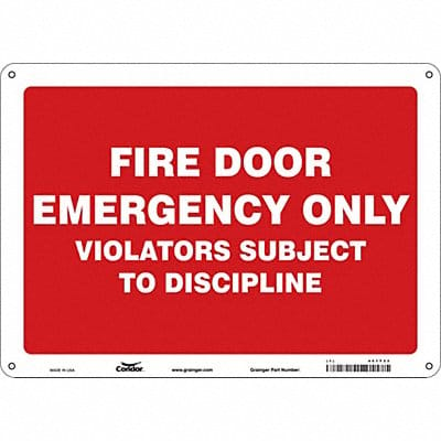 Safety Sign 10 in x 14 in Aluminum