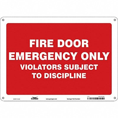 Safety Sign 10 in x 14 in Polyethylene