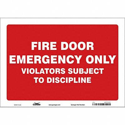 Safety Sign 10 in x 14 in Vinyl