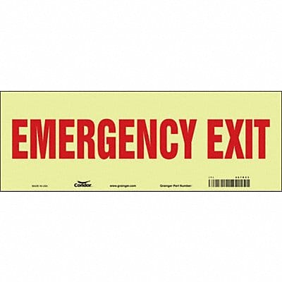 Safety Sign 5 in x 14 in Glow Vinyl