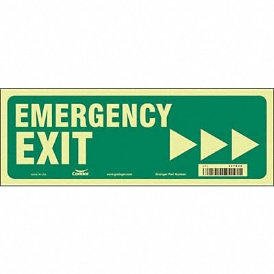 Safety Sign 5 in x 14 in Glow Vinyl