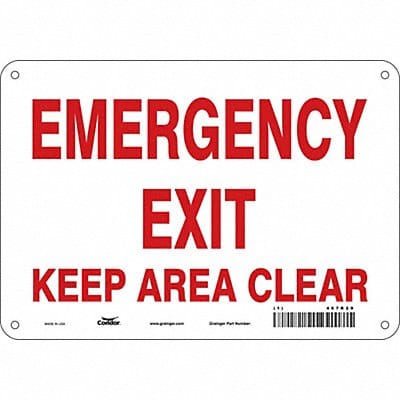 Safety Sign 7 in x 10 in Aluminum