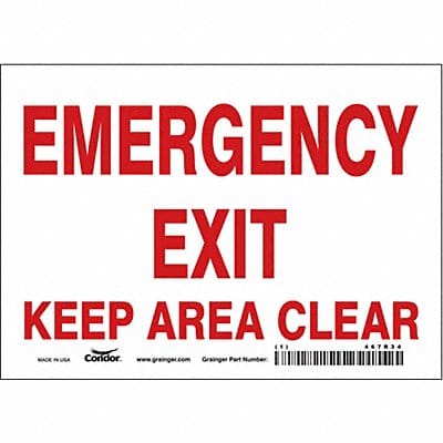 Safety Sign 5 in x 7 in Vinyl