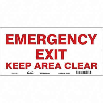 Safety Sign 6 1/2 in x 14 in Vinyl