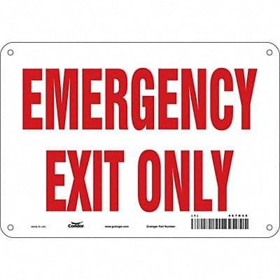 J6981 Safety Sign 7 in x 10 in Polyethylene